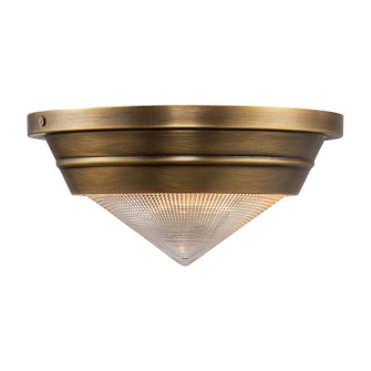 Willard One Light Flush Mount in Vintage Brass/Prismatic Glass (452|FM348010VBPG)