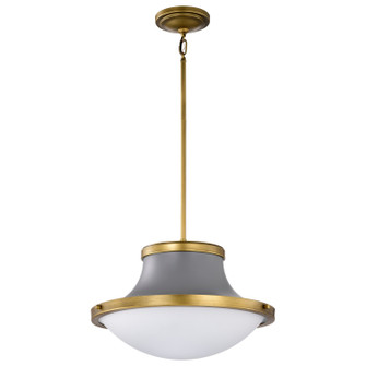 Lafayette Three Light Pendant in Matte Gray (72|60-7918)