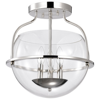 Amado Three Light Semi Flush Mount in Polished Nickel (72|60-7822)
