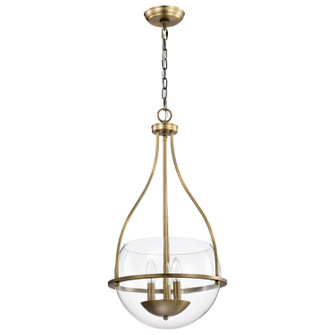 Amado Three Light Pendant in Vintage Brass (72|60-7818)