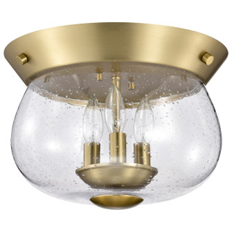 Boliver Three Light Flush Mount in Vintage Brass (72|60-7807)