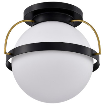 Lakeshore One Light Flush Mount in Matte Black (72|60-7772)