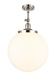 Franklin Restoration One Light Semi-Flush Mount in Polished Nickel (405|201F-PN-G201-14)