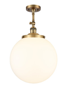 Franklin Restoration One Light Semi-Flush Mount in Brushed Brass (405|201F-BB-G201-14)