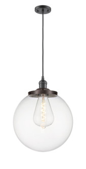 Franklin Restoration One Light Mini Pendant in Oil Rubbed Bronze (405|201C-OB-G202-14)