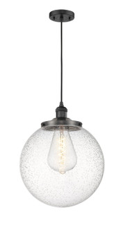 Franklin Restoration One Light Mini Pendant in Matte Black (405|201C-BK-G204-14)