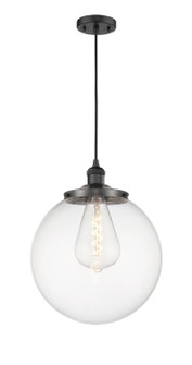 Franklin Restoration One Light Mini Pendant in Matte Black (405|201C-BK-G202-14)