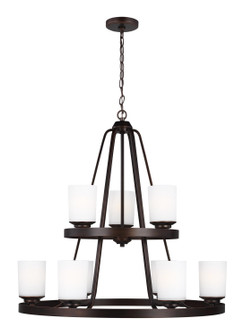Kemal Nine Light Chandelier in Bronze (1|3130709EN3-710)