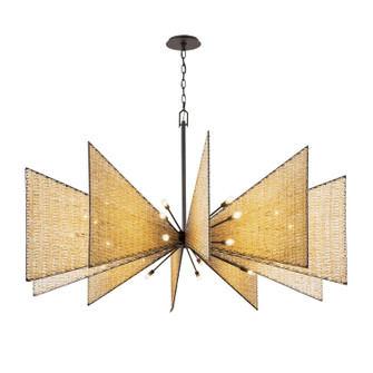 Machina 30 Light Chandelier in Matte Black/Sulihiya (137|379C30MBS)