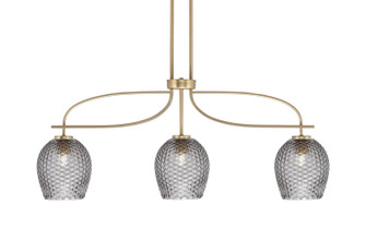 Cavella Three Light Island Pendant in New Age Brass (200|3936-NAB-4902)