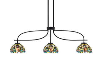Cavella Three Light Island Pendant in Matte Black (200|3936-MB-9905)