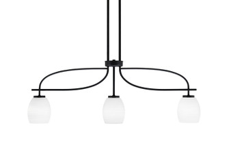 Cavella Three Light Island Pendant in Matte Black (200|3936-MB-615)