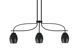 Cavella Three Light Island Pendant in Matte Black (200|3936-MB-426-MB)