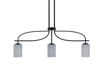 Cavella Three Light Island Pendant in Matte Black (200|3936-MB-4062)
