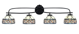 Cavella Four Light Bath Bar in Matte Black (200|3914-MB-9485)