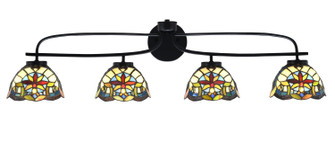 Cavella Four Light Bath Bar in Matte Black (200|3914-MB-9365)