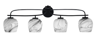 Cavella Four Light Bath Bar in Matte Black (200|3914-MB-4819)