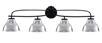 Cavella Four Light Bath Bar in Matte Black (200|3914-MB-427-CH)