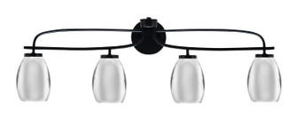 Cavella Four Light Bath Bar in Matte Black (200|3914-MB-426-CH)