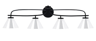 Cavella Four Light Bath Bar in Matte Black (200|3914-MB-421-CH)
