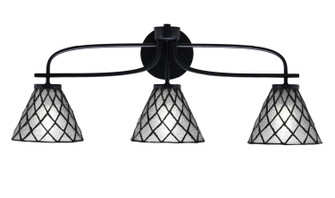 Cavella Three Light Bath Bar in Matte Black (200|3913-MB-9185)
