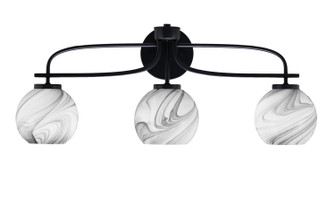 Cavella Three Light Bath Bar in Matte Black (200|3913-MB-4109)