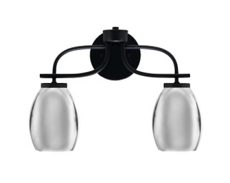 Cavella Two Light Bath Bar in Matte Black (200|3912-MB-426-CH)