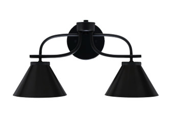 Cavella Two Light Bath Bar in Matte Black (200|3912-MB-421-MB)