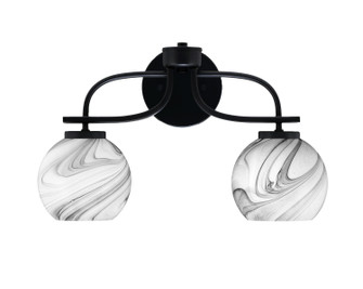 Cavella Two Light Bath Bar in Matte Black (200|3912-MB-4109)