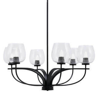 Cavella Six Light Chandelier in Matte Black (200|3906-MB-4810)