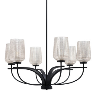 Cavella Six Light Chandelier in Matte Black (200|3906-MB-4253)