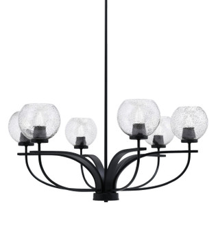 Cavella Six Light Chandelier in Matte Black (200|3906-MB-4102)