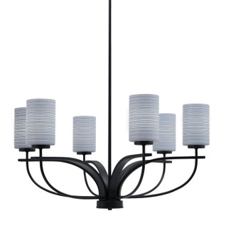 Cavella Six Light Chandelier in Matte Black (200|3906-MB-4062)