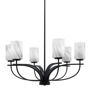 Cavella Six Light Chandelier in Matte Black (200|3906-MB-3009)