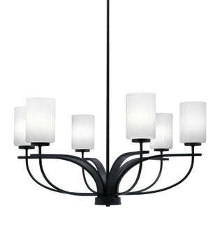 Cavella Six Light Chandelier in Matte Black (200|3906-MB-3001)