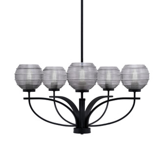 Cavella Five Light Chandelier in Matte Black (200|3905-MB-5112)