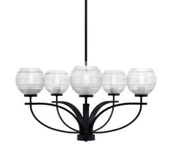 Cavella Five Light Chandelier in Matte Black (200|3905-MB-5110)