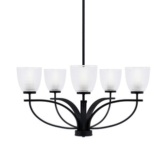 Cavella Five Light Chandelier in Matte Black (200|3905-MB-500)