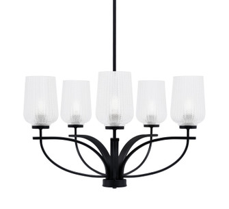 Cavella Five Light Chandelier in Matte Black (200|3905-MB-4250)