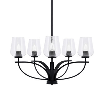 Cavella Five Light Chandelier in Matte Black (200|3905-MB-210)
