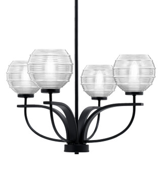 Cavella Four Light Chandelier in Matte Black (200|3904-MB-5110)