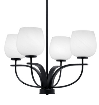 Cavella Four Light Chandelier in Matte Black (200|3904-MB-4811)