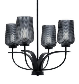 Cavella Four Light Chandelier in Matte Black (200|3904-MB-4252)