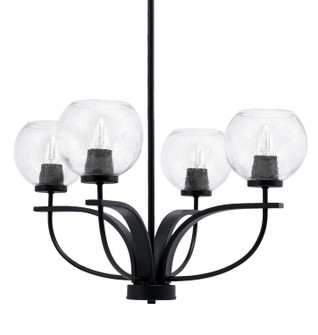 Cavella Four Light Chandelier in Matte Black (200|3904-MB-4100)