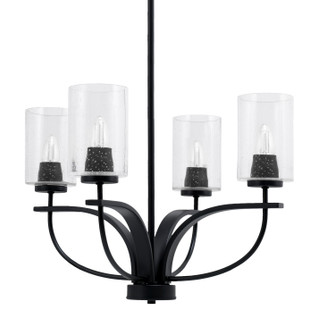 Cavella Four Light Chandelier in Matte Black (200|3904-MB-300)