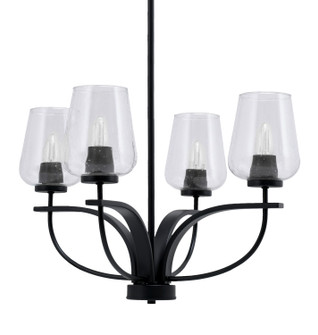 Cavella Four Light Chandelier in Matte Black (200|3904-MB-210)