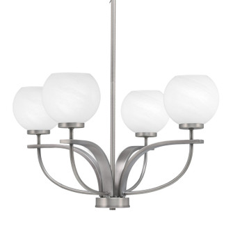 Cavella Four Light Chandelier in Graphite (200|3904-GP-4101)