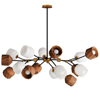Akimbo LED Pendant in Dark Bronze/Antique Brass (16|28279DBZAB)