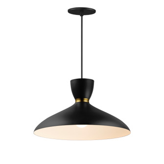 Carillon One Light Pendant in Black / Satin Brass (16|11304BKSBR)