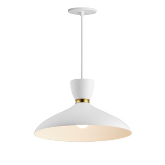 Carillon One Light Pendant in White/Satin Brass (16|11304WTSBR)